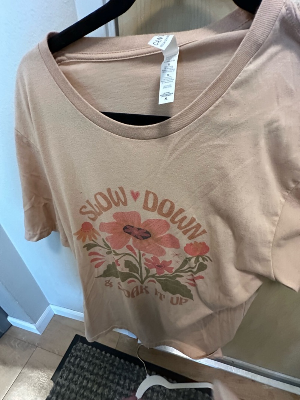 Women's 'Slow Down' Graphic Tee - Dusty Pink